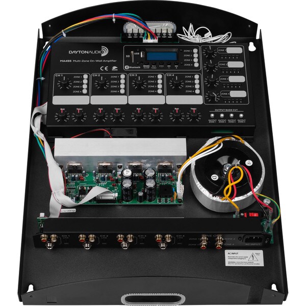 Main product image for Dayton Audio MA455 Multi-Zone On-Wall 4 Channel Amplifier300-786